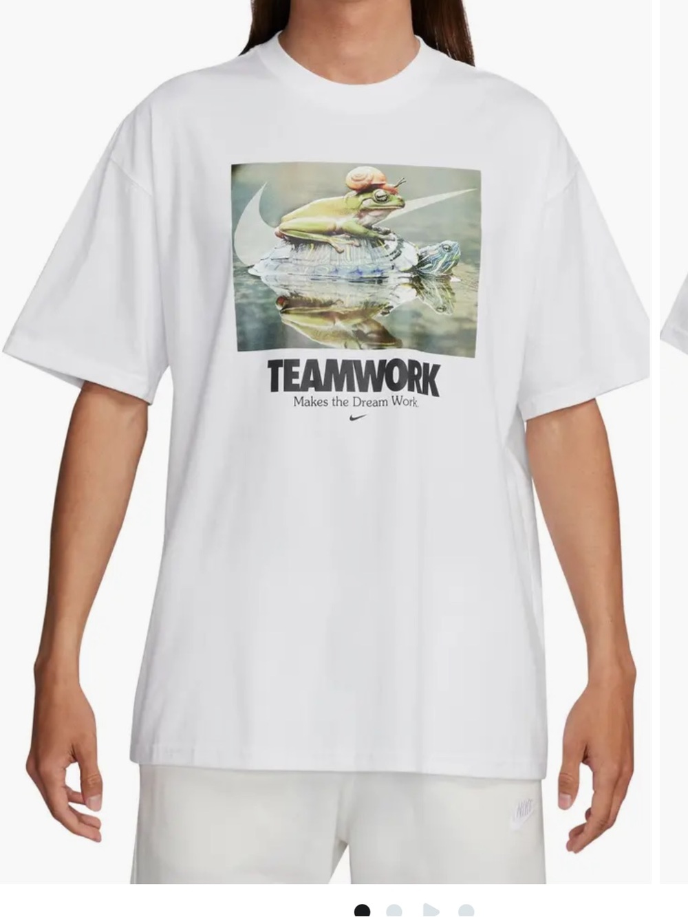 Nike Teamwork Graphic White Tee NWT